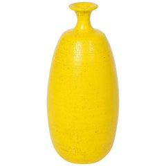 Gelbe Pop-Art-Vase aus Keramik, 1960er Jahre