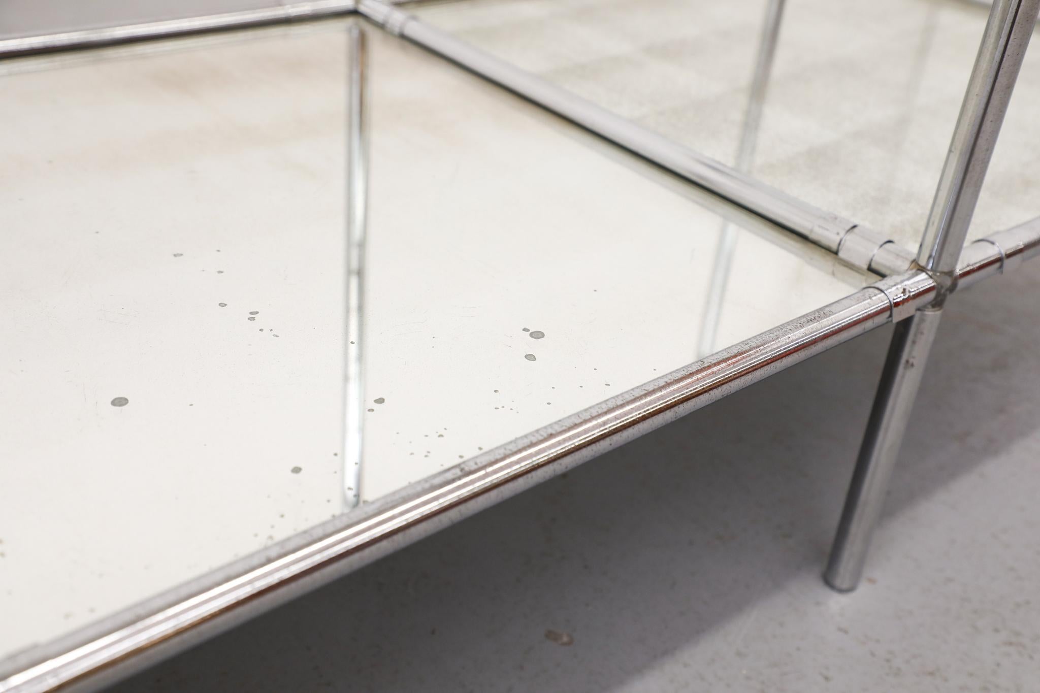 1960s Poul Cadovius 'Abstracta' Shelving System with Glass & Mirror For Sale 7