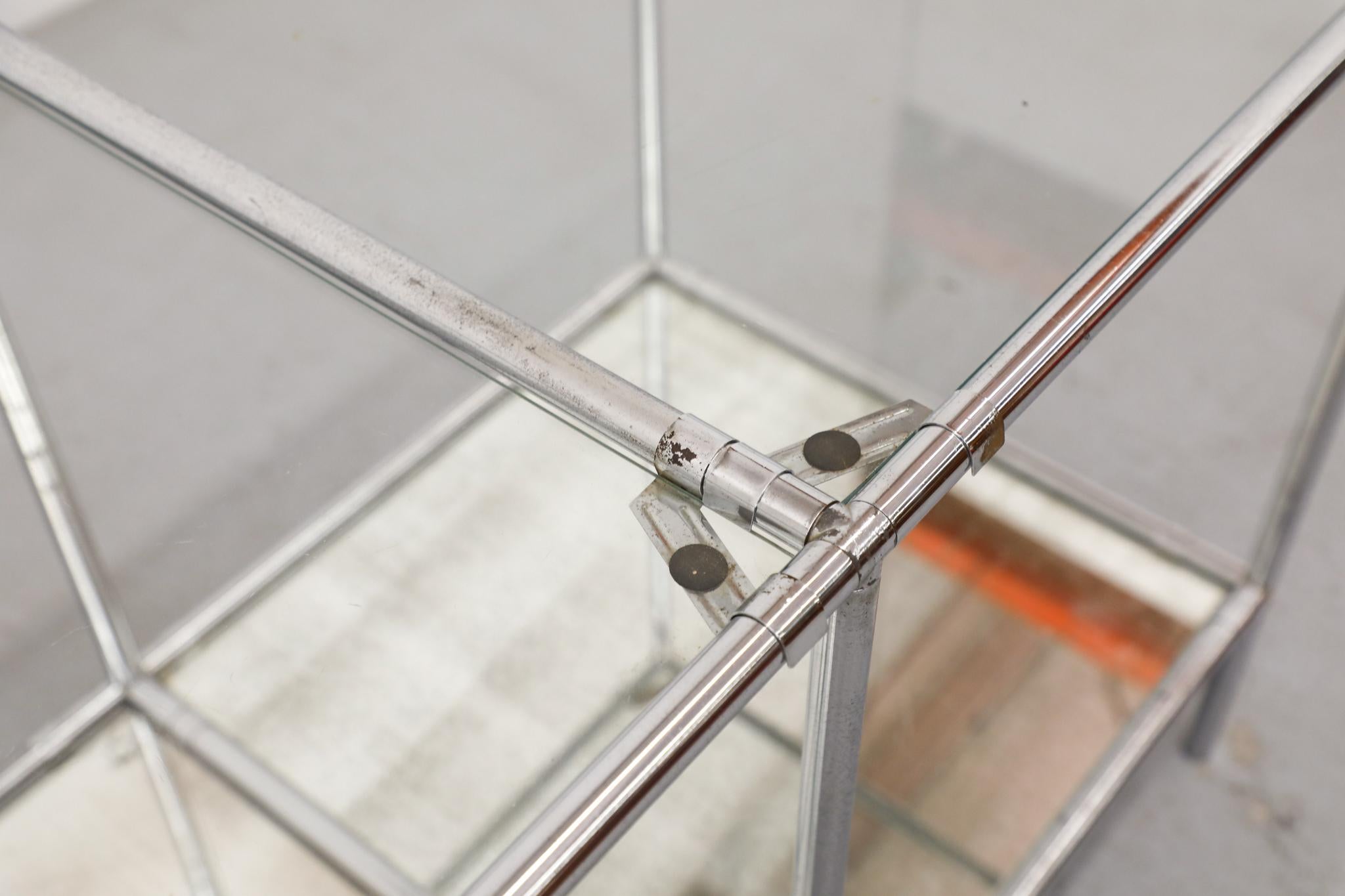 1960s Poul Cadovius 'Abstracta' Shelving System with Glass & Mirror For Sale 9
