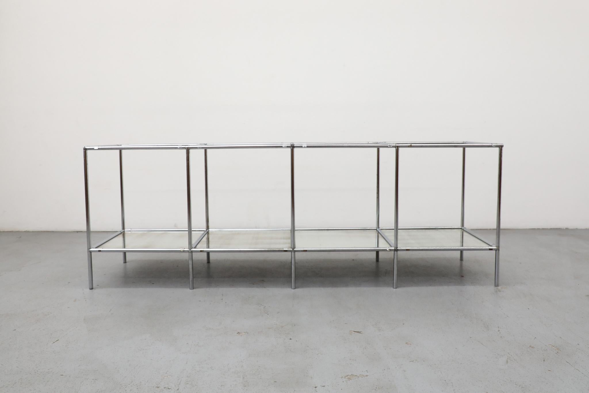 1960s Poul Cadovius 'Abstracta' Shelving System with Glass & Mirror For Sale 1