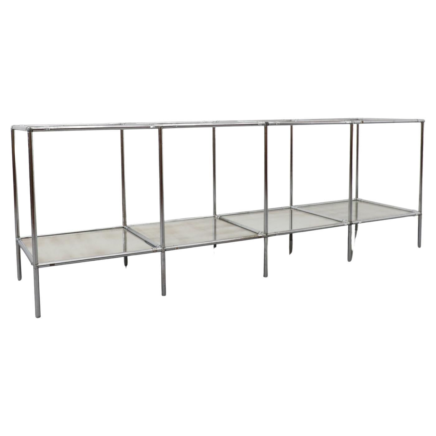 1960s Poul Cadovius 'Abstracta' Shelving System with Glass & Mirror For Sale