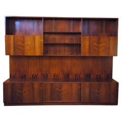 1960s Poul Cadovius for Cado 3-Bay Rosewood Wall Unit