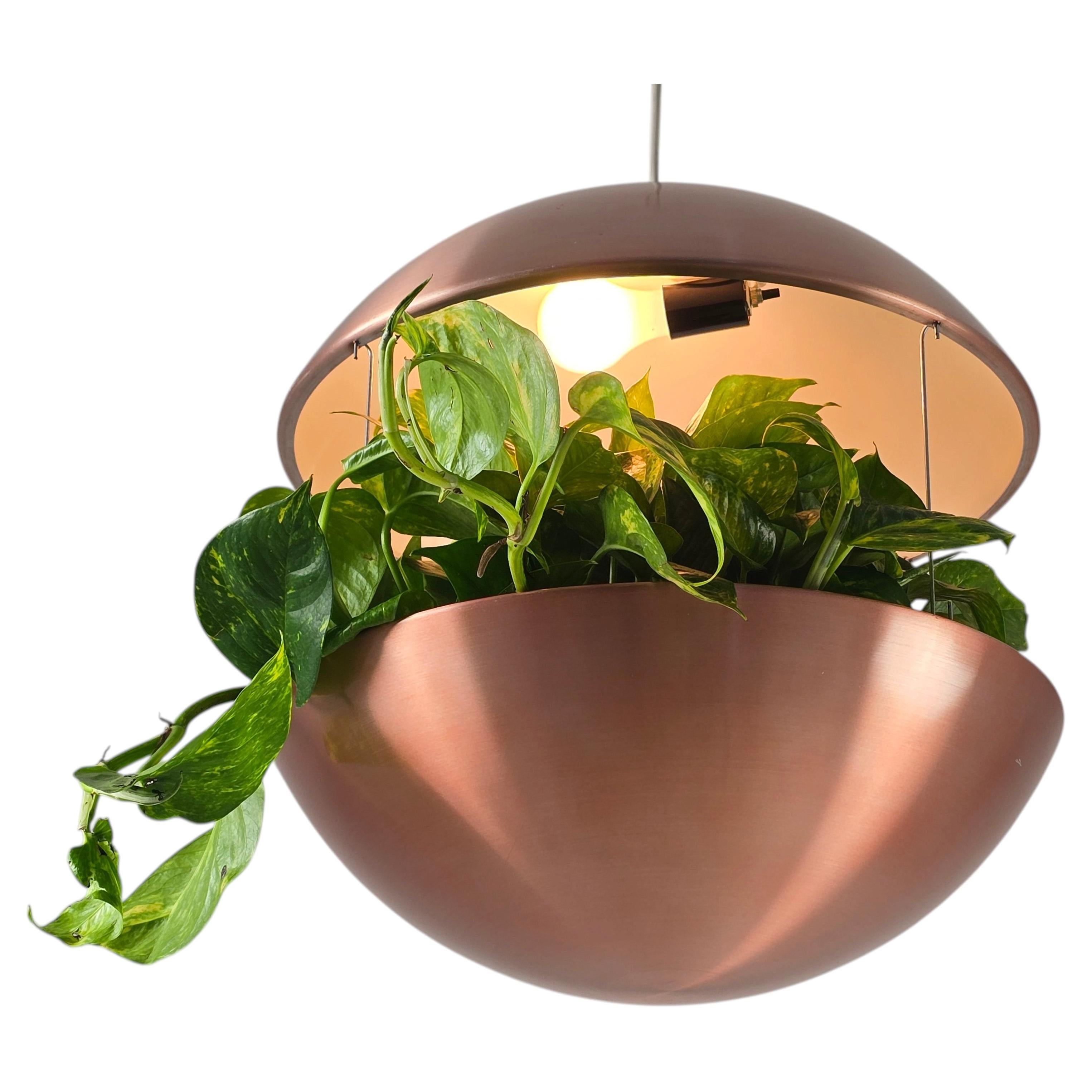 1960s Poul Cadovius Largest Lighted Cooper Planter RS 50 Pendant , Denmark For Sale