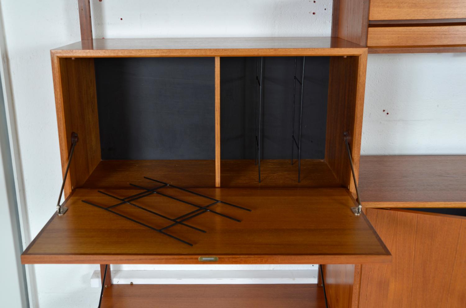 1960s Poul Cadovius Modular Teak 2-Bay Danish Royal System Wall Unit Shelving 5