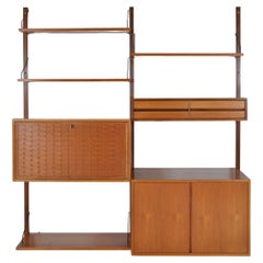 1960er Poul Cadovius Modulares Regal aus Teakholz mit 2 Regalfächern im dänischen Royal System