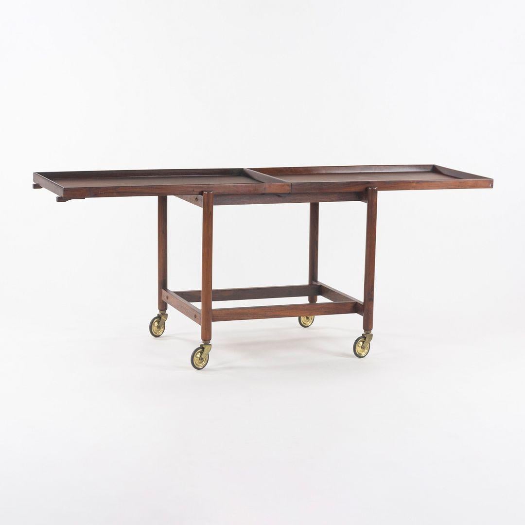 1960s Poul Hundevad Danish Modern Two-Tiered Rosewood Serving Bar Cart en vente 5