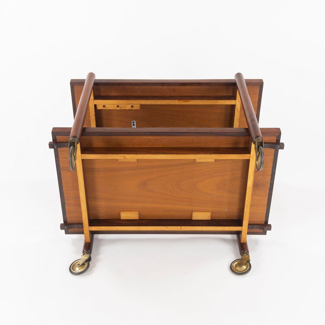 1960s Poul Hundevad Danish Modern Two-Tiered Rosewood Serving Bar Cart Bon état - En vente à Philadelphia, PA