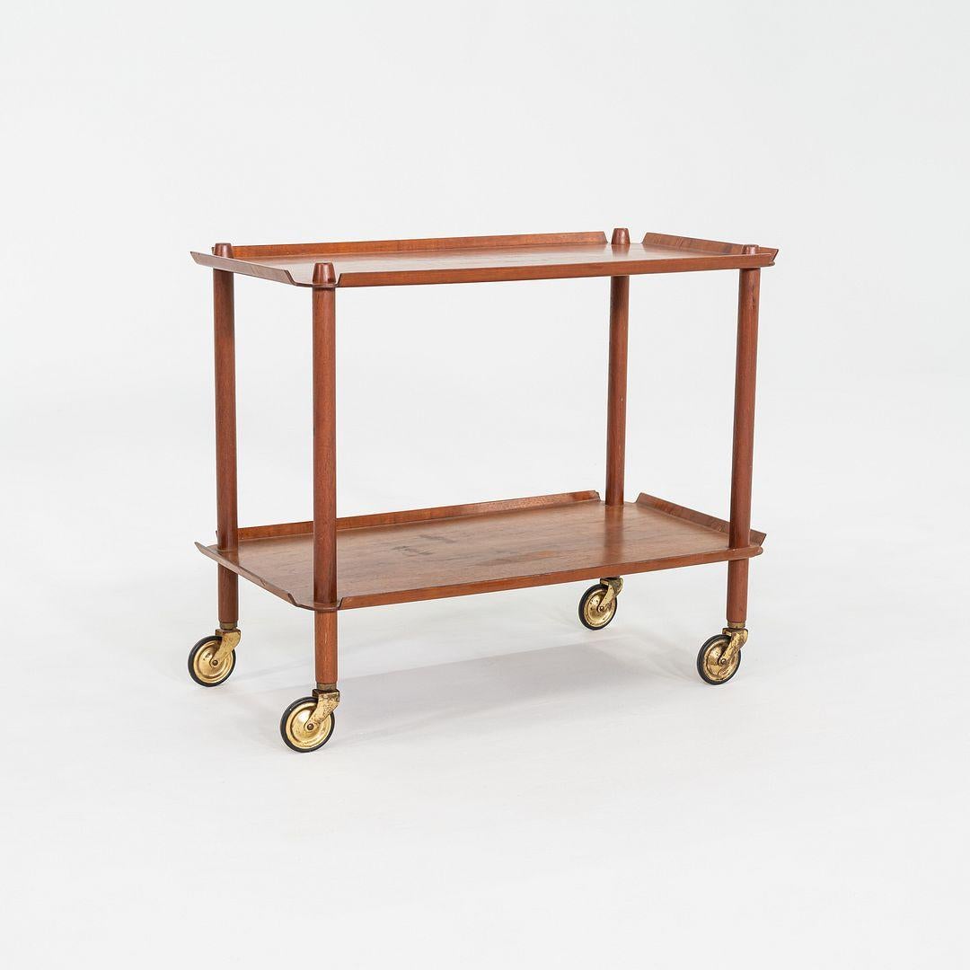 Modern 1960s Poul Hundevad for Vamdrup Teak Bar / Serving Cart in Teak For Sale