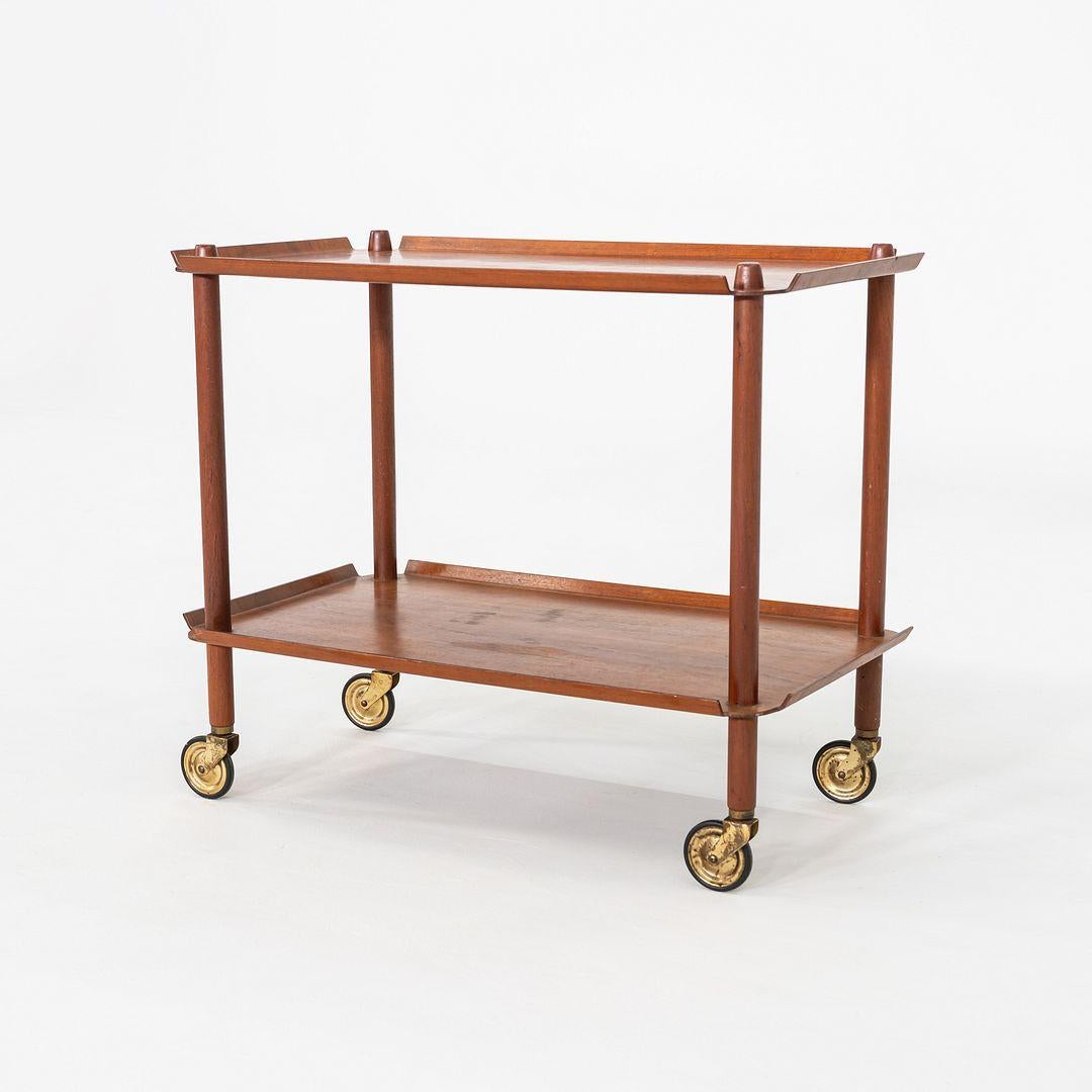 Danish 1960s Poul Hundevad for Vamdrup Teak Bar / Serving Cart in Teak For Sale
