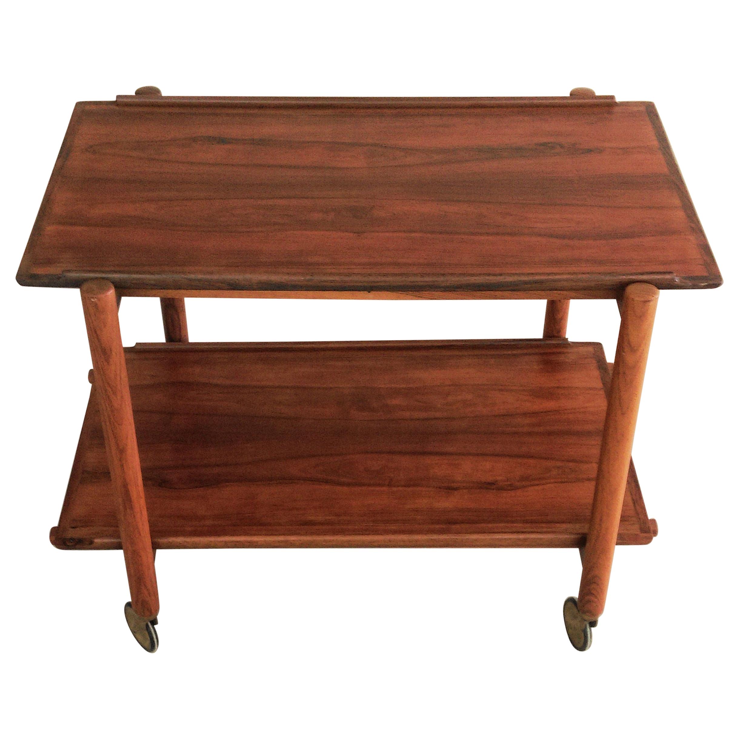 Poul Hundevad Fully Restored Multi Functional Danish Modular Rosewood Bar Table For Sale
