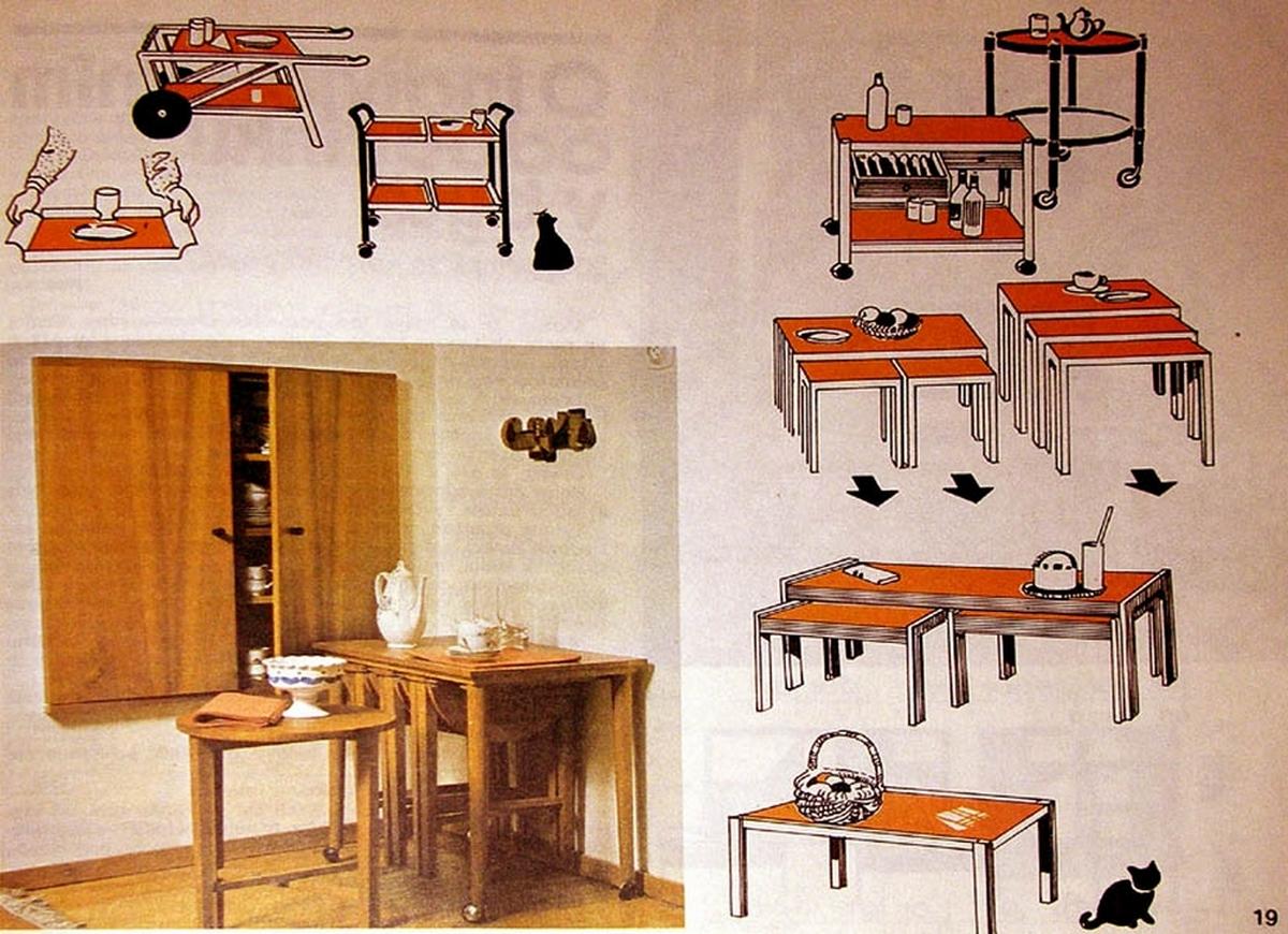 Wood 1960s Poul Hundevad Nesting Tables for Nový Domov Czechoslovakia