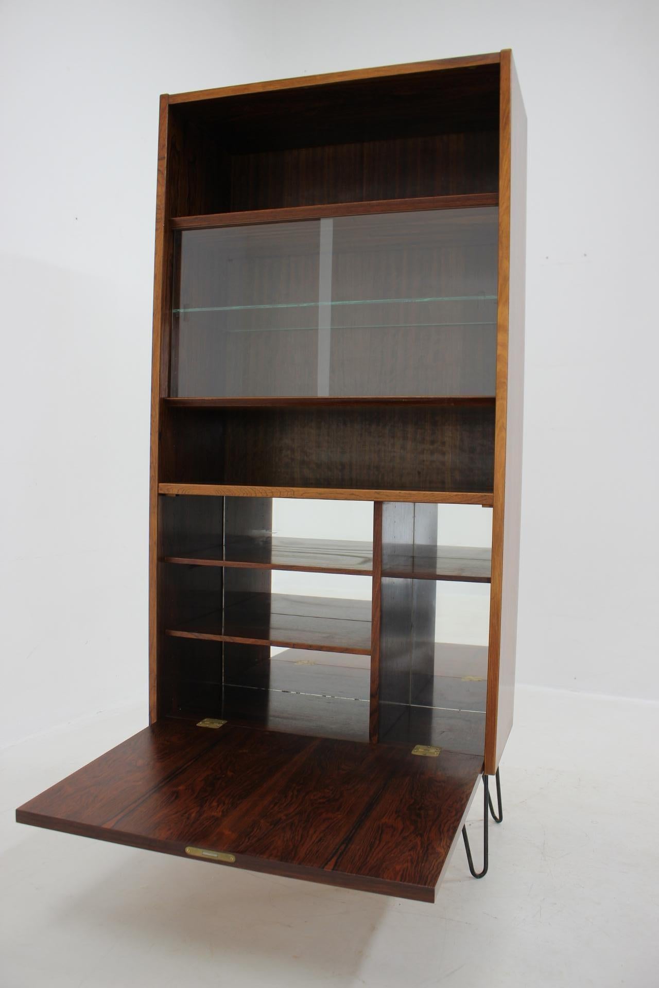 1960s Poul Hundevad Palisander Upcycled Bookcase Cabinet, Denmark 7