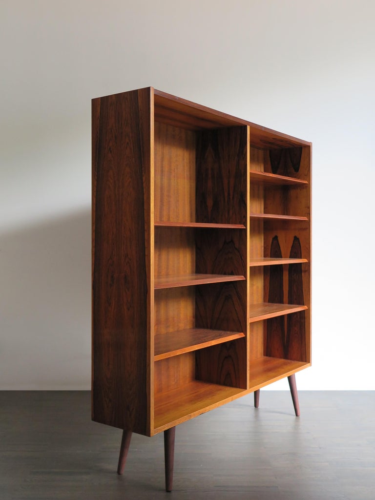 1960s Poul Hundevad Scandinavian MidCentury Modern Wood Bookcases at