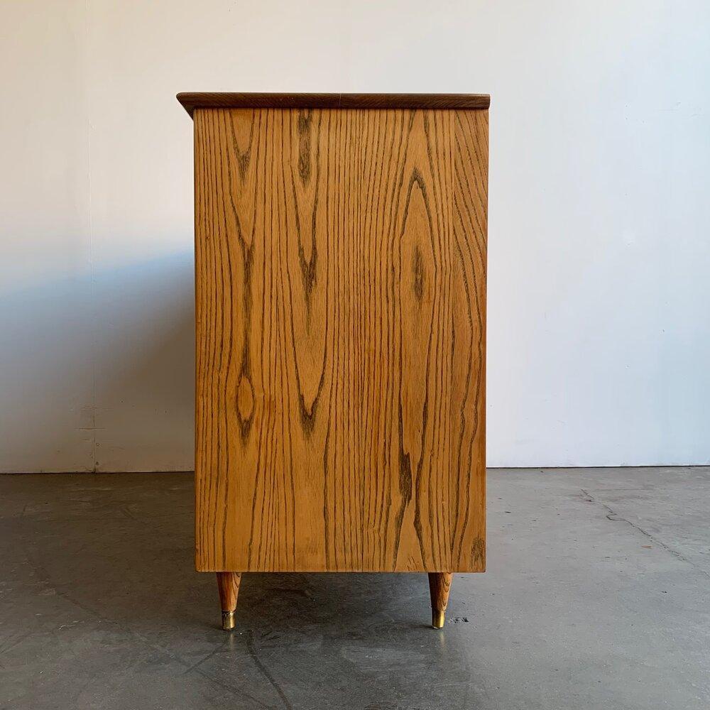 Mid-Century Modern 1960s Prelude Dresser in Solid Oak