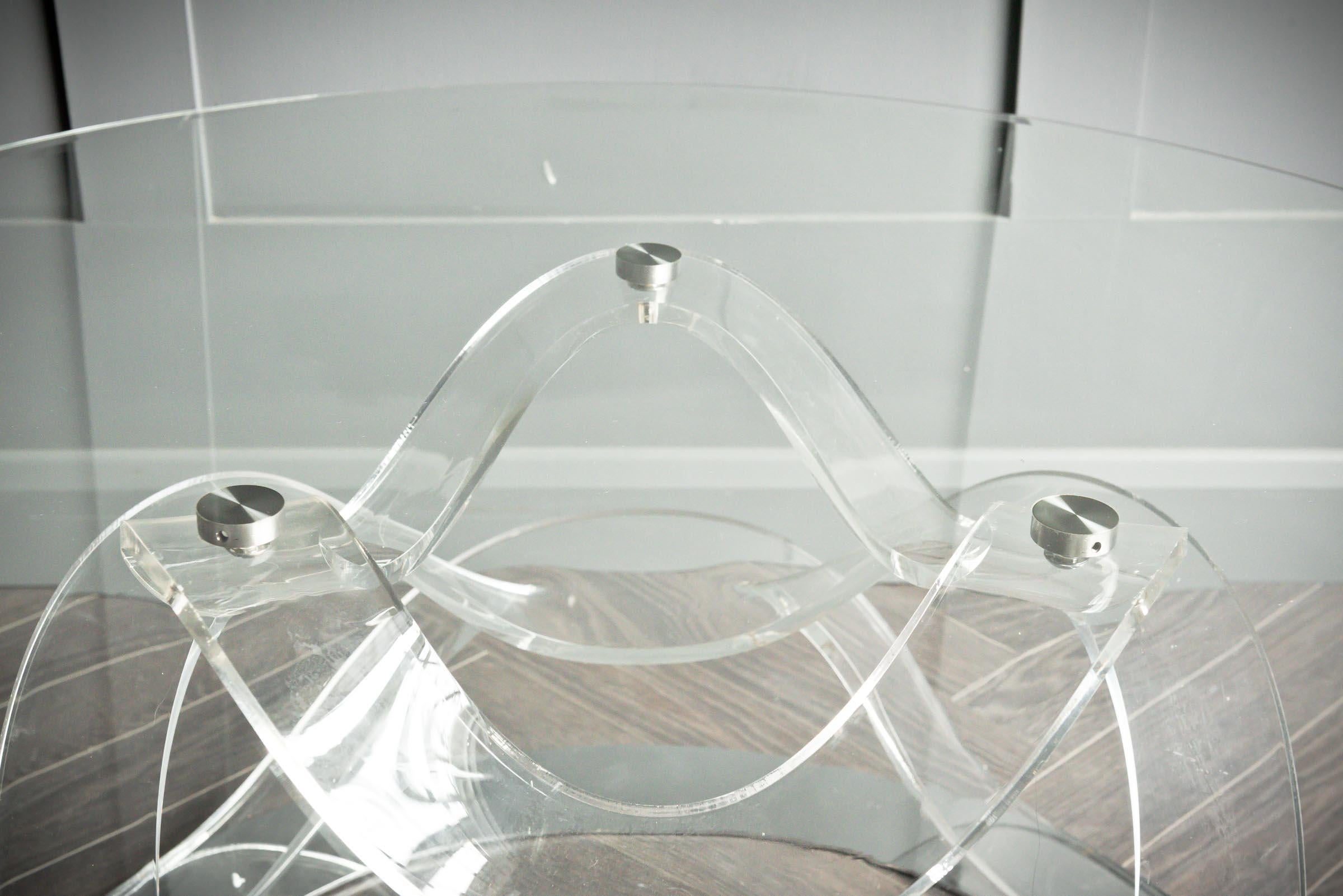 1960's Pressed Lucite Coffee Table In Good Condition For Sale In Alton, GB