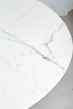 1960's Production Eero Saarinen for Knoll Tulip 78" Oval Marble Top Dining Table