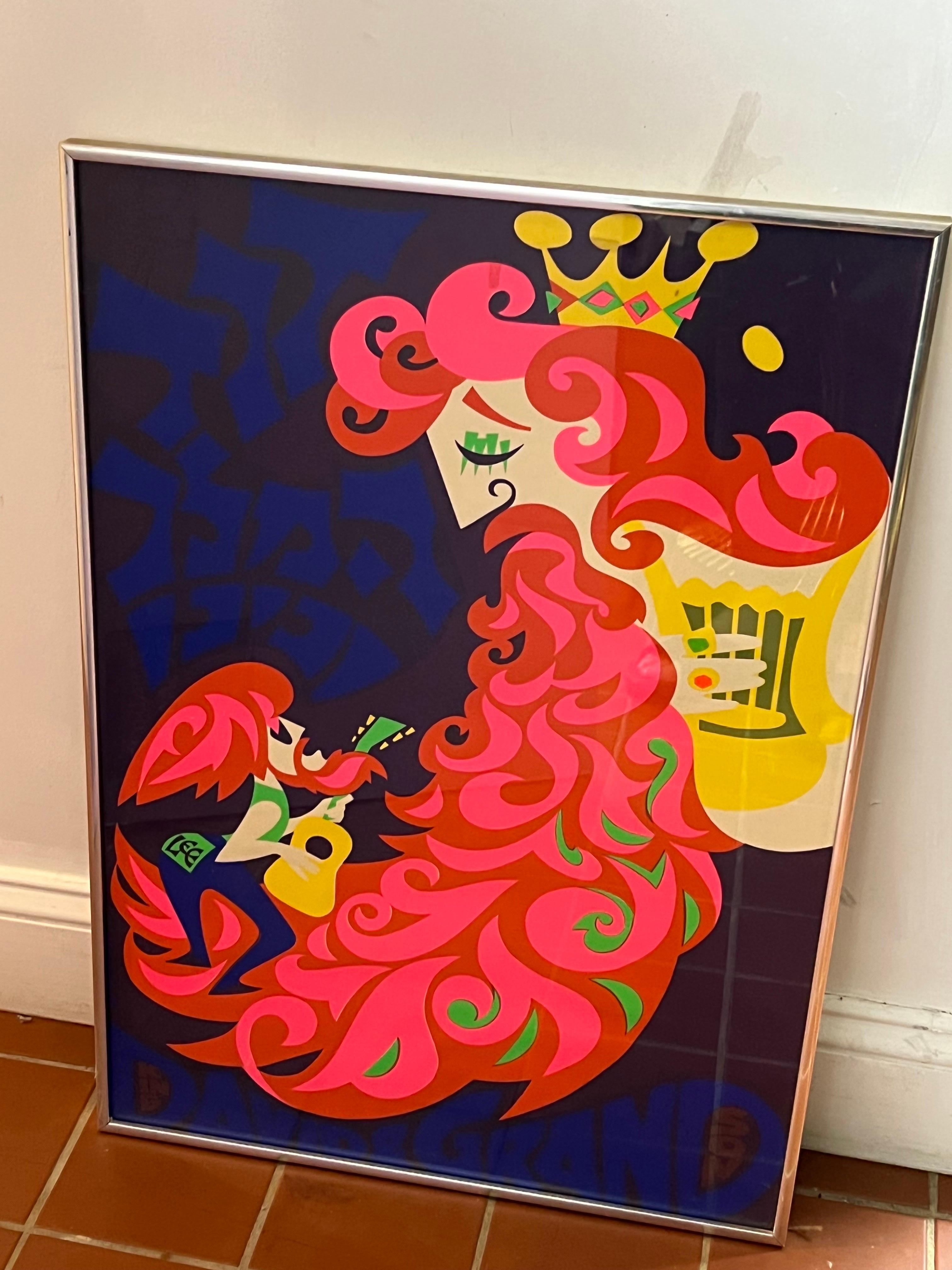 Serigrafía de arte pop psicodélico de los años 70 del rey David y su nieto, por Shamir Bros. en venta 7