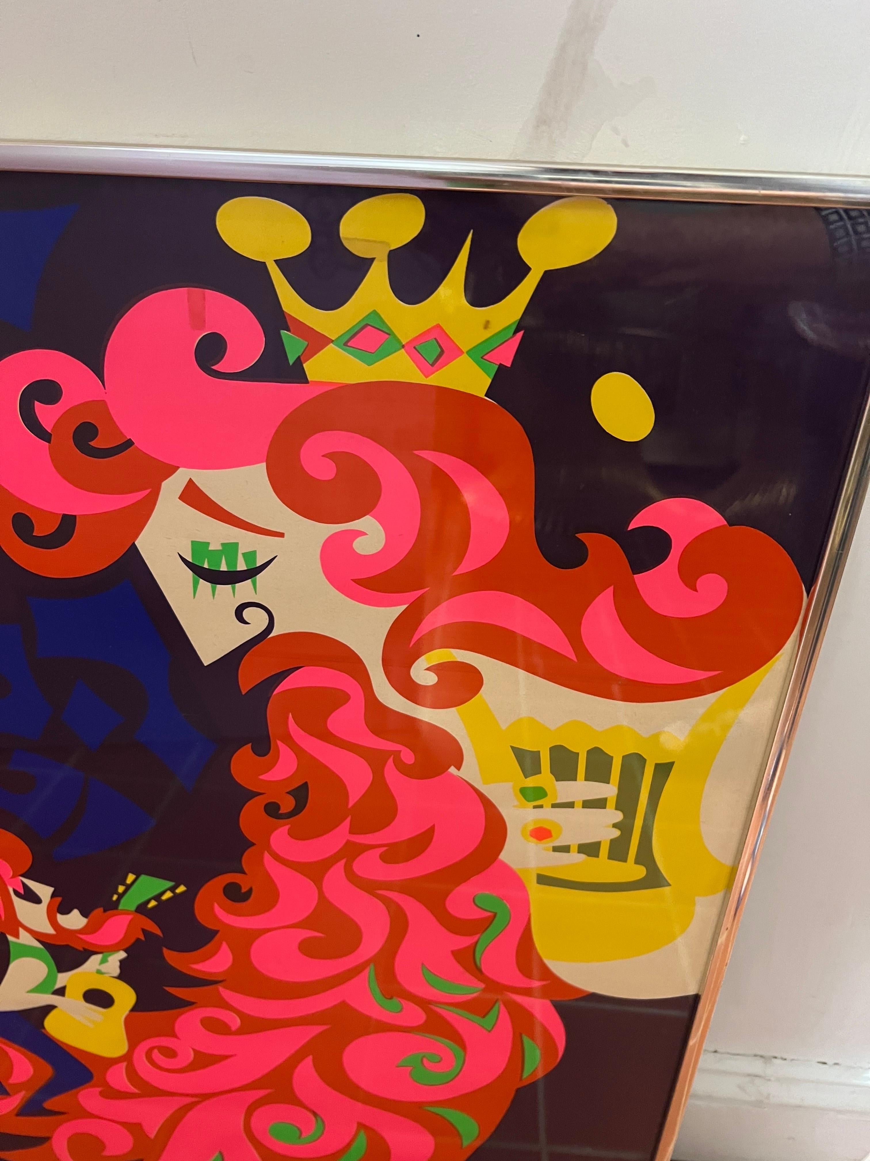 Psychedelisches Pop-Art-Poster von König David aus den 1960er Jahren von Lee im Angebot 2