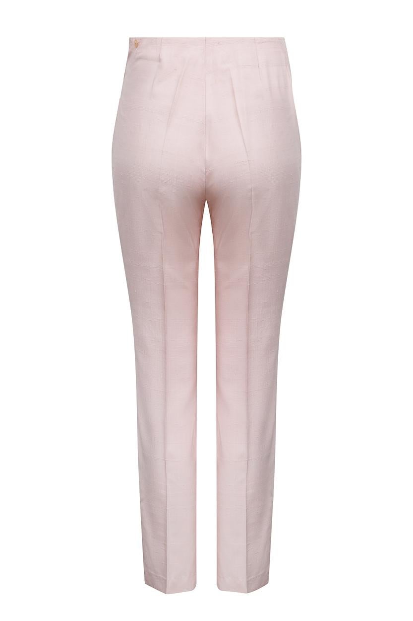 1960s Pucci Silk Pink Trouser Set With Rosette Print In Good Condition For Sale In London, GB