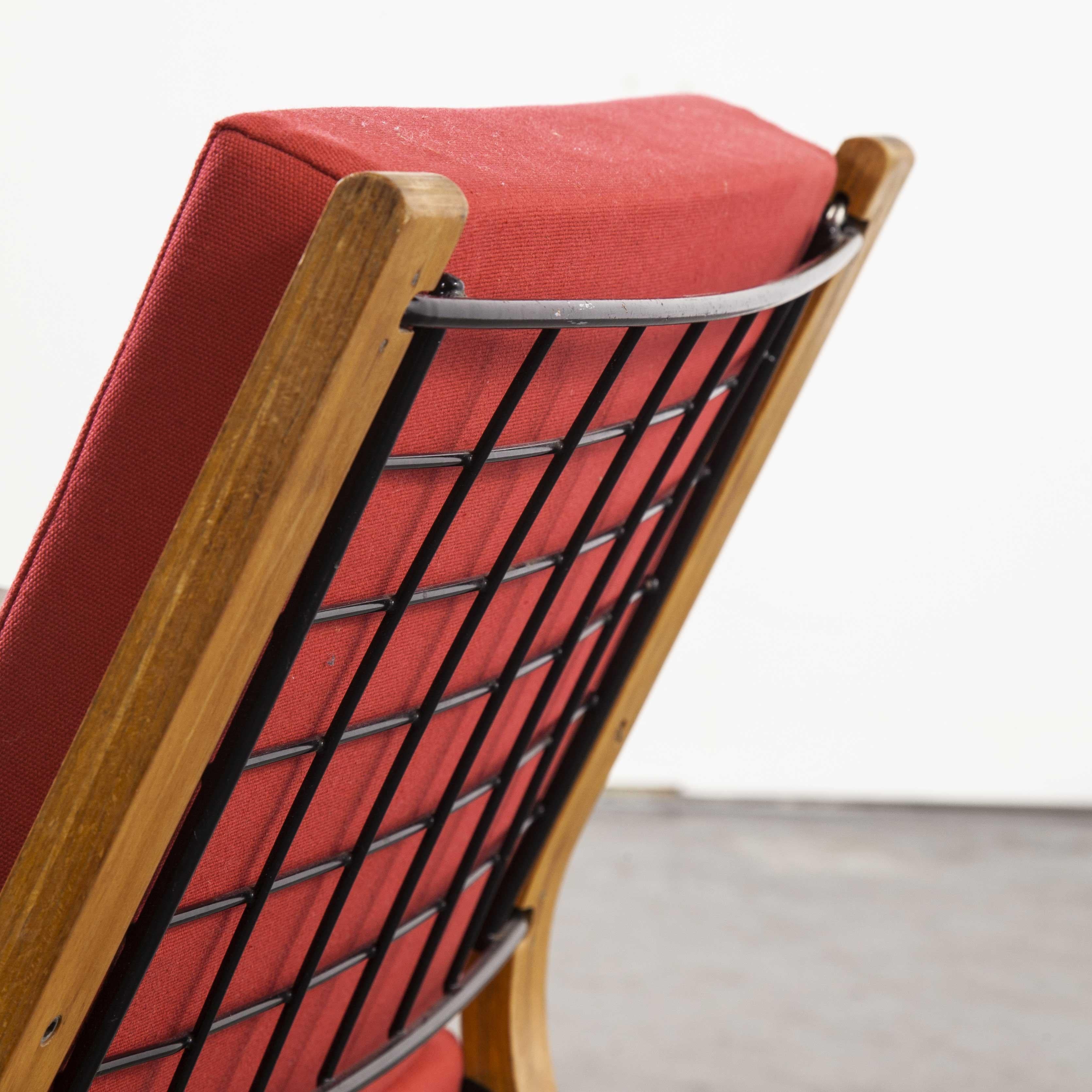 Rare Race Furniture 'Flexible' chair by Nicholas Frewing. 
This is a very rare semi-upholstered occasional chair with nylon-coated steel mesh seat and back which hook into the laminated beech frame without screws or tools. Aniline-dyed leather arms