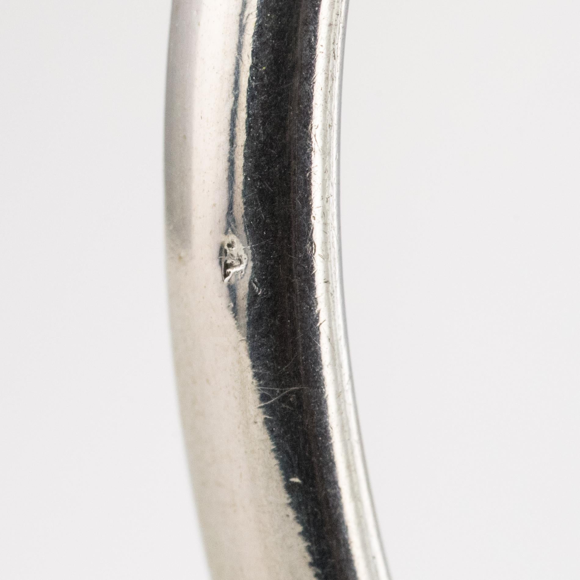 1960s Rams Head Silver Bangle Bracelet 4