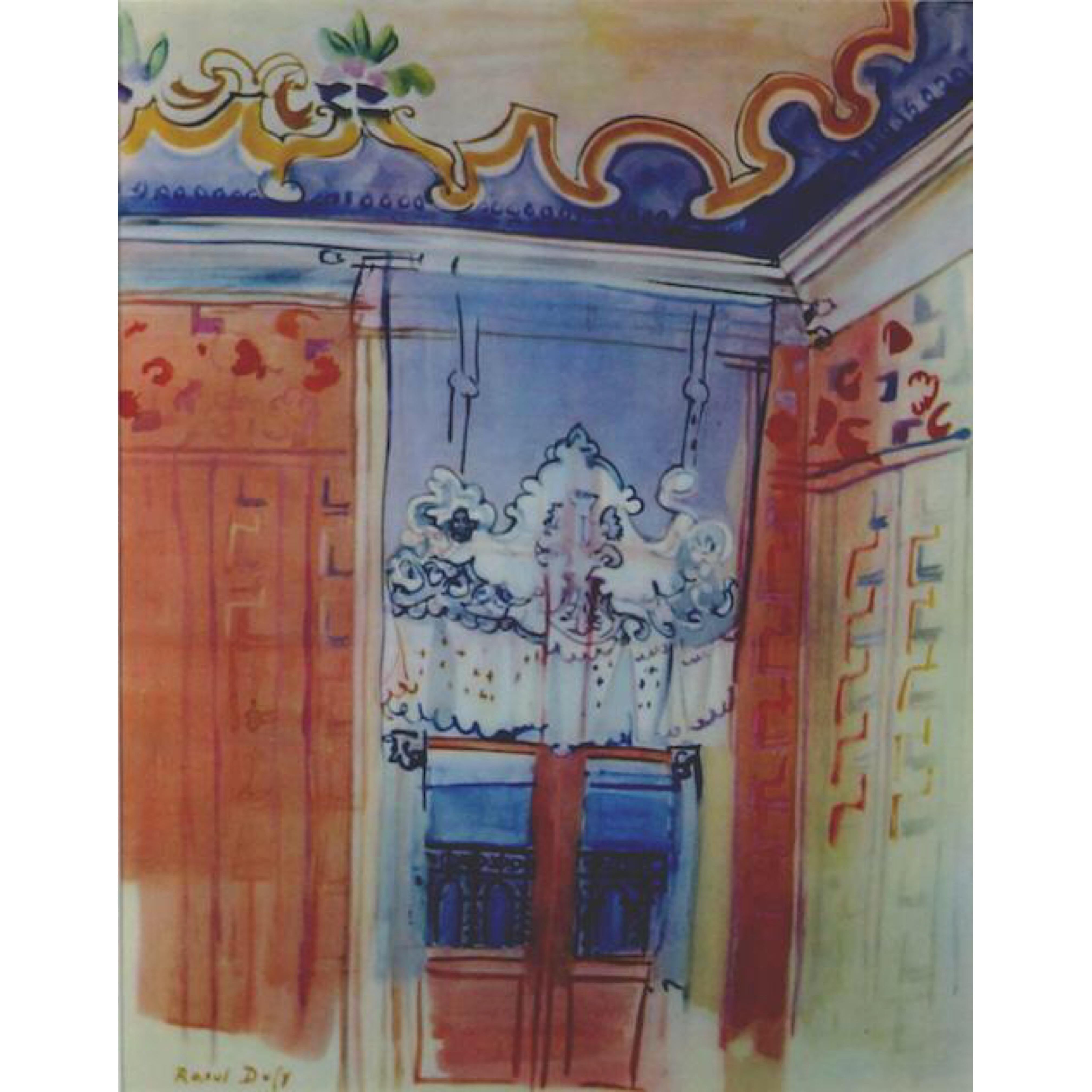 1960s Raoul Dufy Interior at Nice Lithograph In Good Condition For Sale In Los Angeles, CA