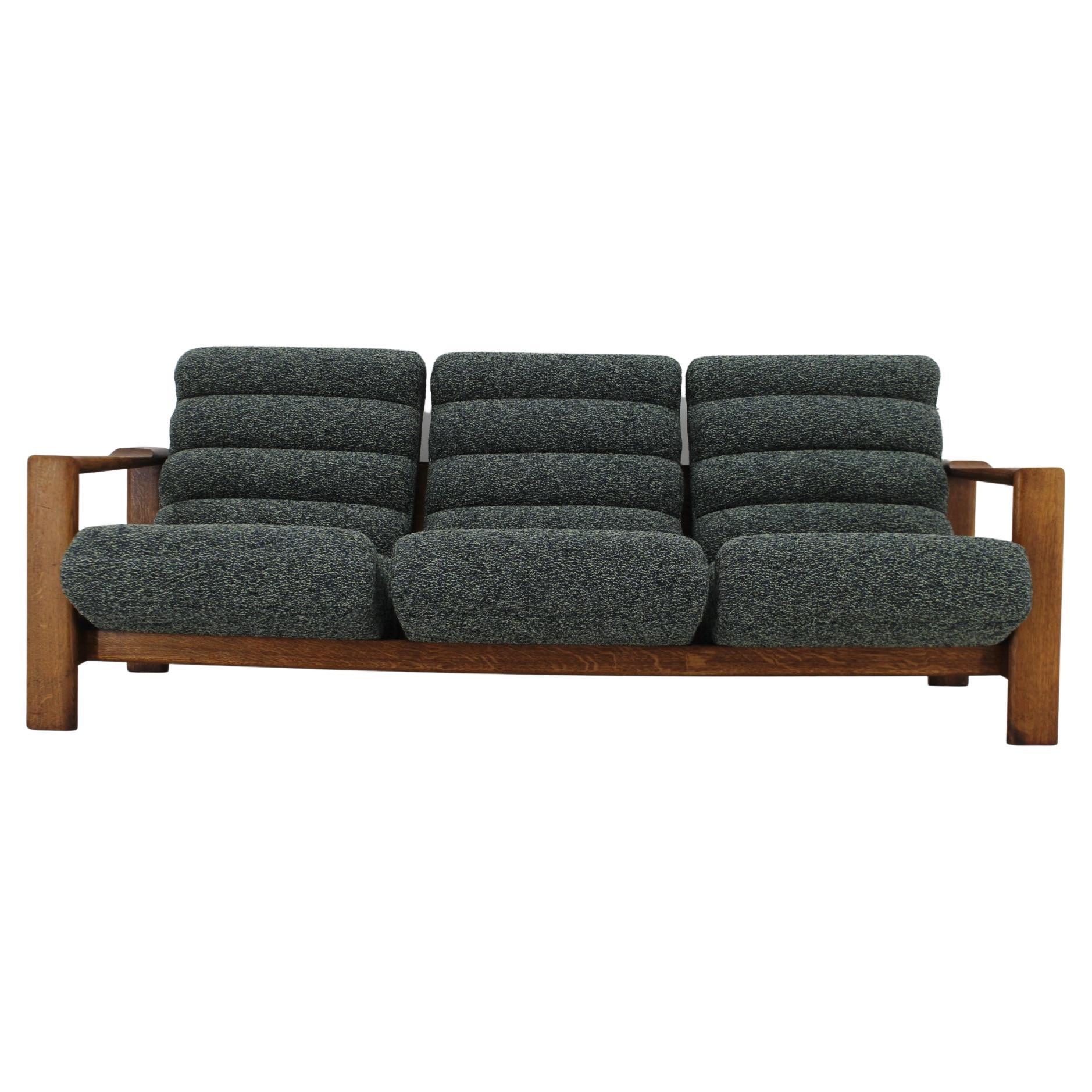 1960s Rare 3-Seater Oak Sofa, Finland For Sale