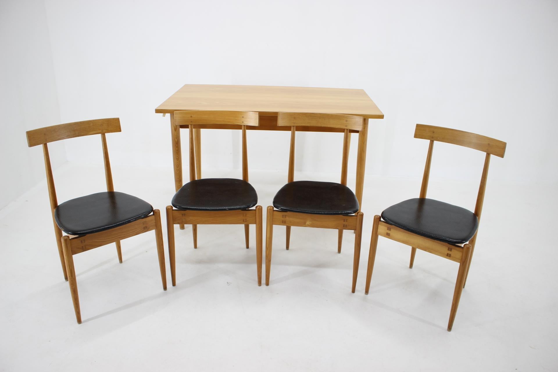 1960s dining table and chairs for sale