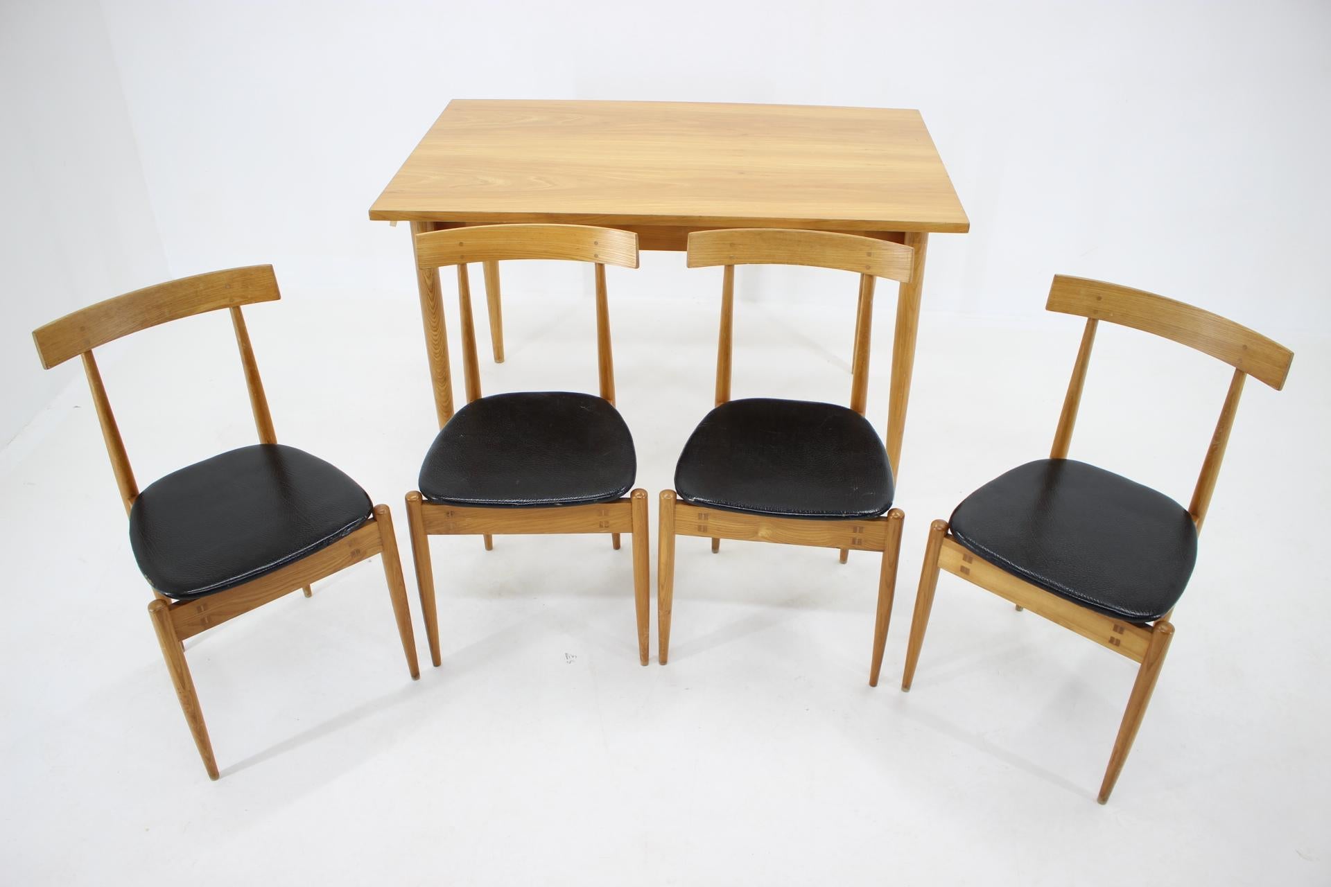 1960s Rare Alan Fuchs Dining Set by ULUV, Czechoslovakia In Good Condition For Sale In Praha, CZ