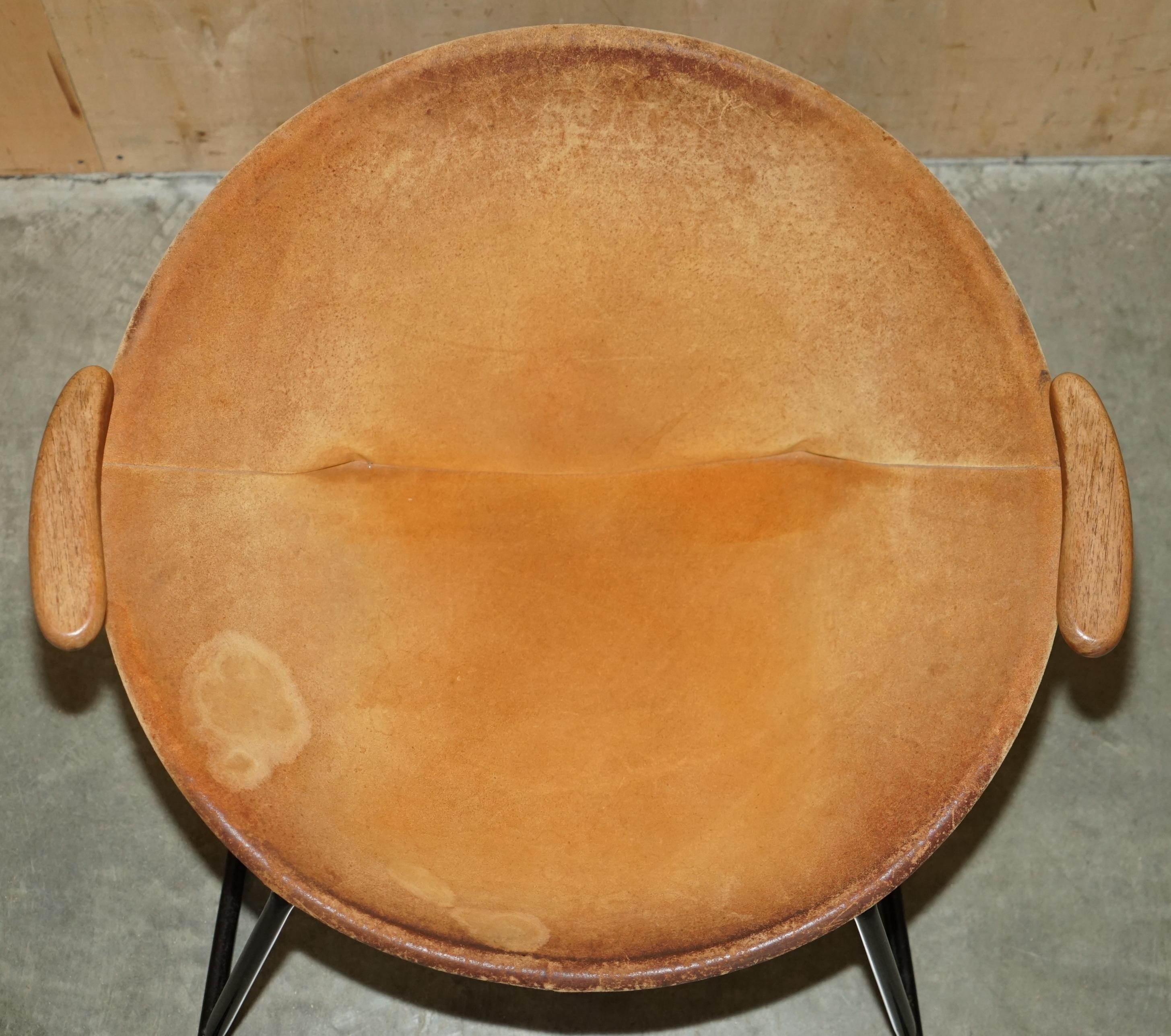 Swedish 1960's RARE BALLOON LOUNGE ROCKING ARMCHAIR BY HANS OLSEN FOR WARM NORDIC For Sale
