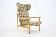 1960s Rare Beech Wing Armchair by ULUV, Czechoslovakia