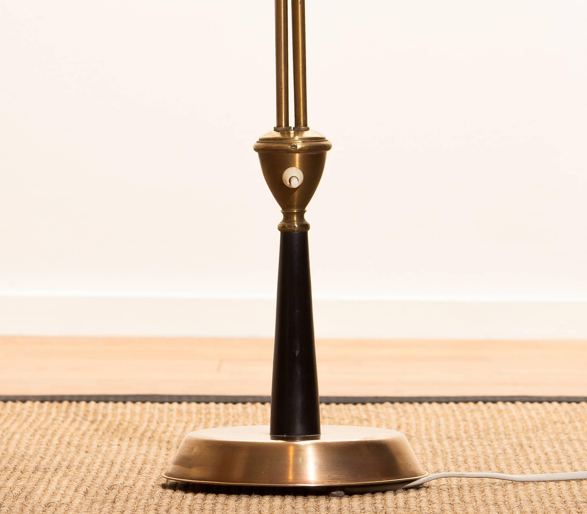 Mid-20th Century 1960s, Rare Brass Floor Lamp by Oscar Torlasco for Lumi