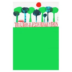 1960s Rare British Transport Poster by Royston Cooper Trees