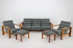 1960s Rare Living Room Oak Set, Finland