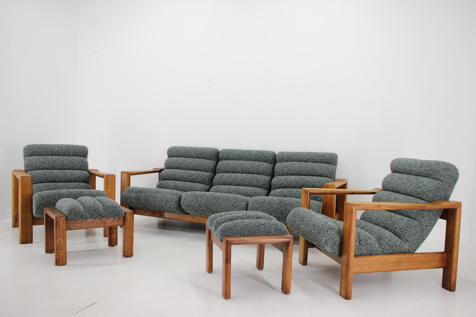 1960s Rare Living Room Oak Set, Finland In Good Condition For Sale In Praha, CZ