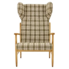 1960s Rare Mid-Century Modern Beeche Wing Armchair by ÚLUV, Czechoslovakia