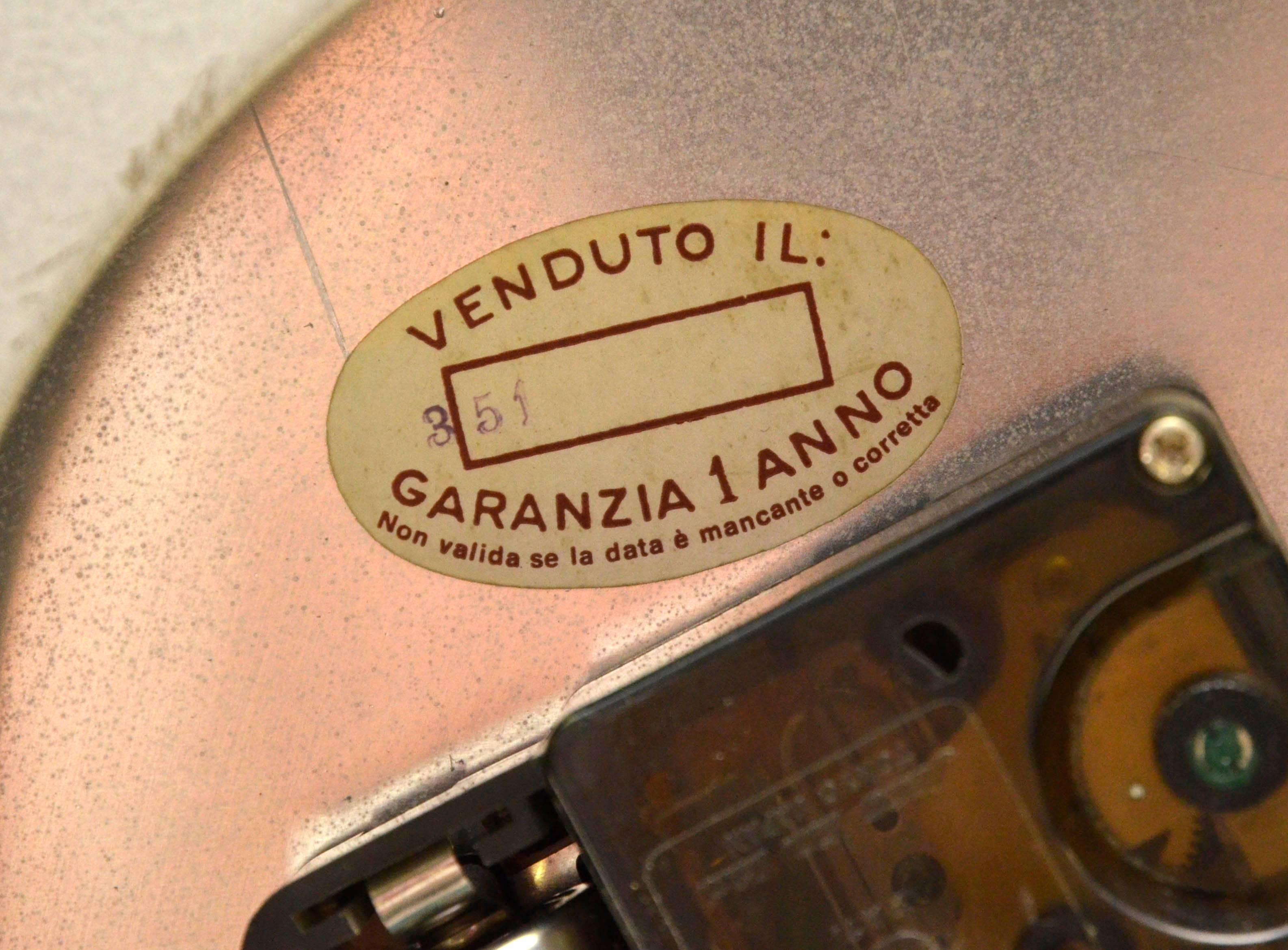 1960s Rare Un Campari Logo Advertising Clock Made by Italian Watchmaker Lorenz 2