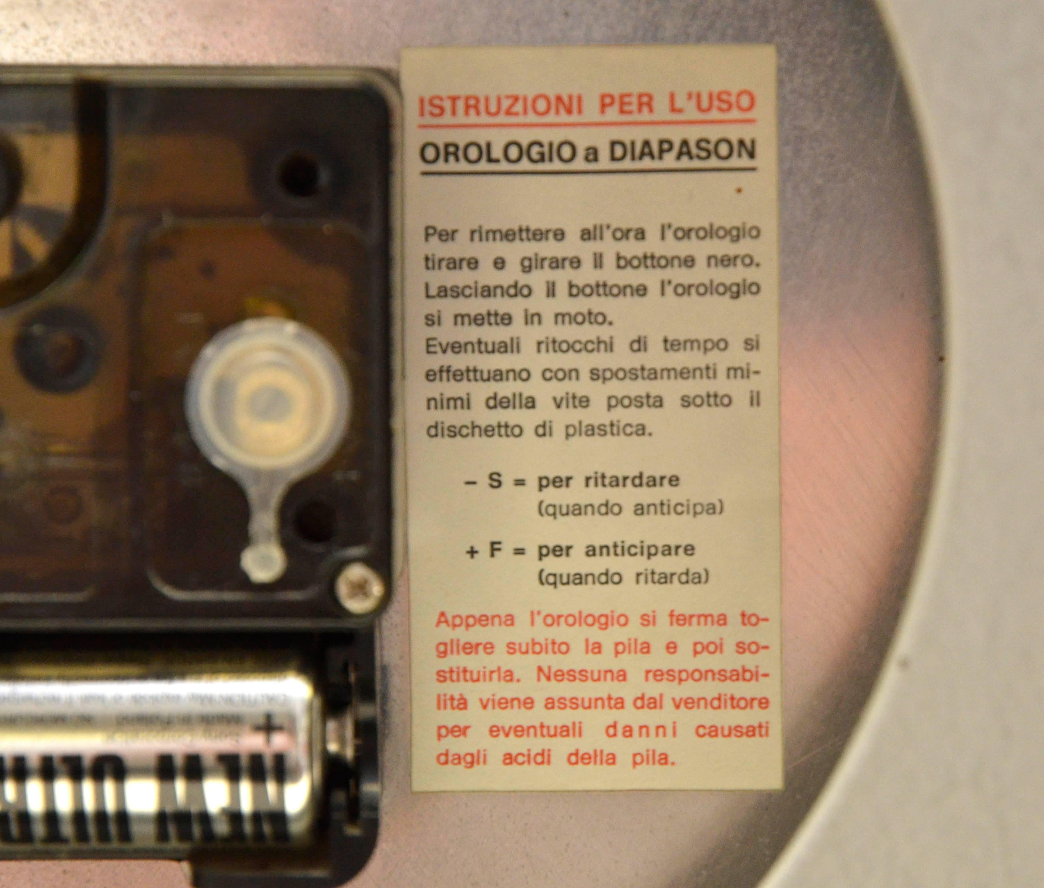 1960s Rare Un Campari Logo Advertising Clock Made by Italian Watchmaker Lorenz 3