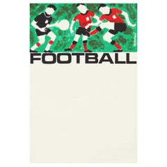 1960s Rare Vintage British Transport Soccer Football Poster by Royston Cooper