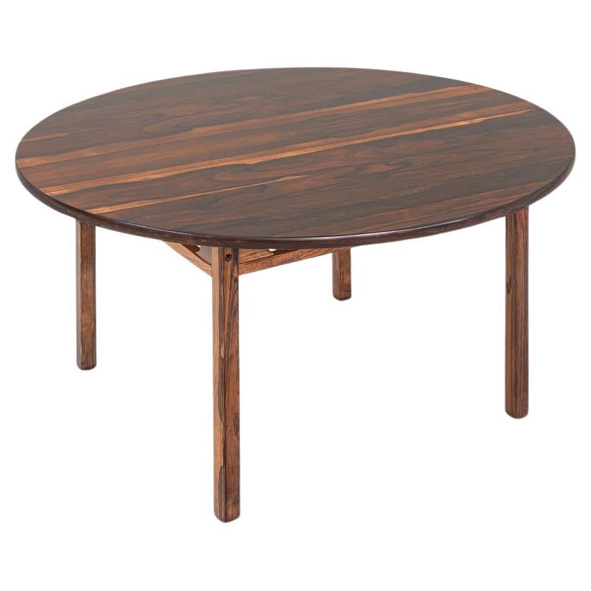 1960s Rasmus Solberg pour S Mobler de Norvège Table à café en bois de rose 42".