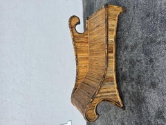 1960s Rattan Reed MCM Sculptural Chaise Lounge
