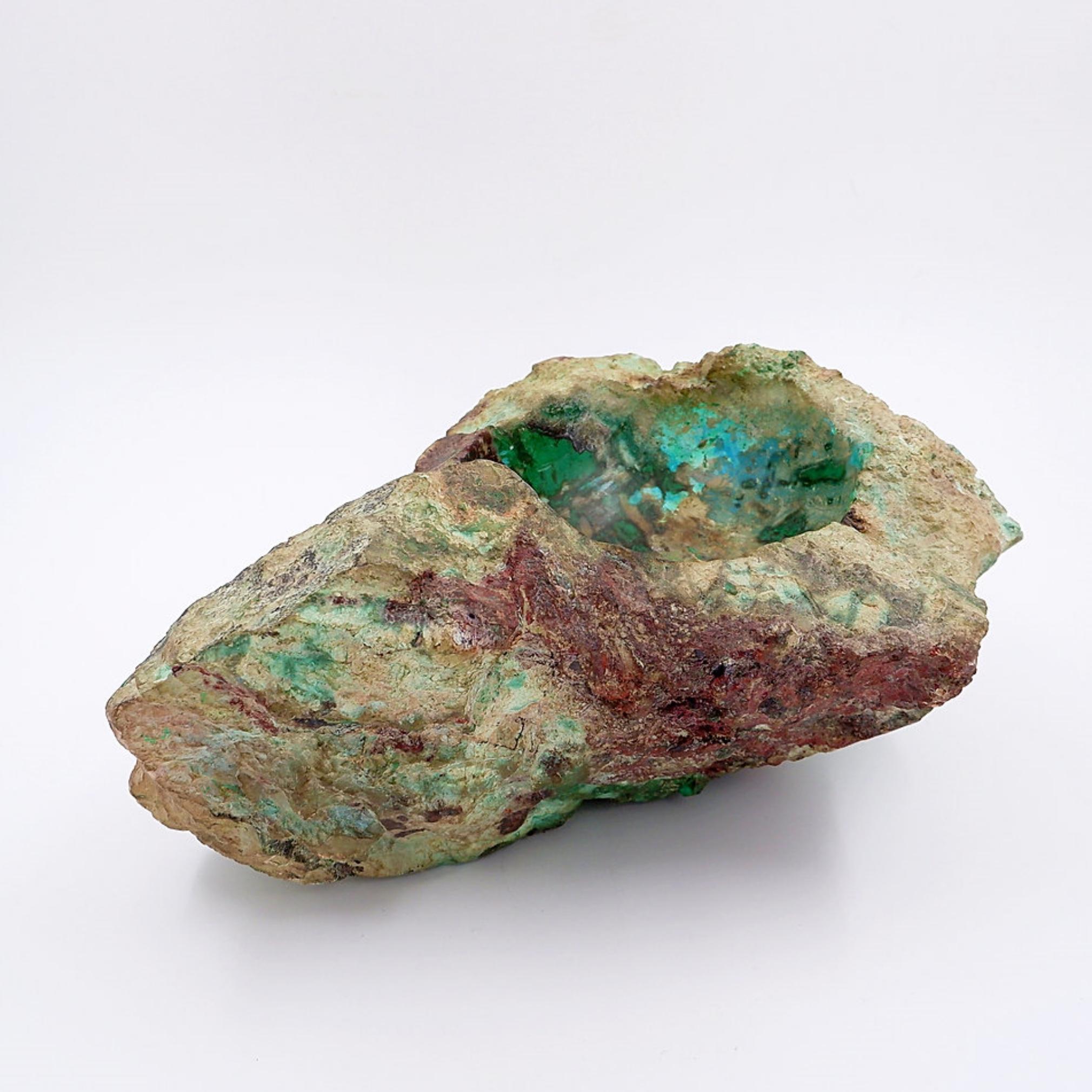 1960s Raw Stone Vide poche Natural Malachite Azurite For Sale 3