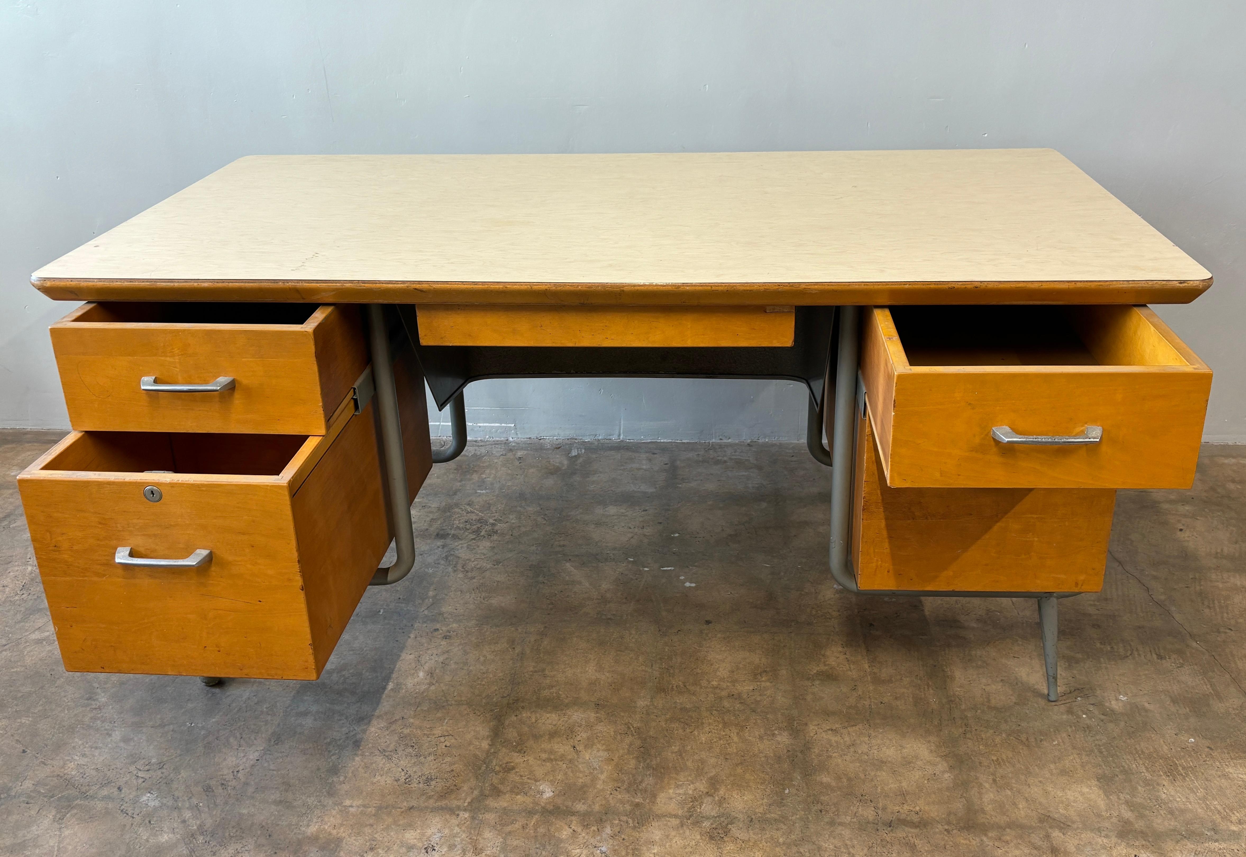 1960s Raymond Loewy Desk for Brunswick For Sale at 1stDibs