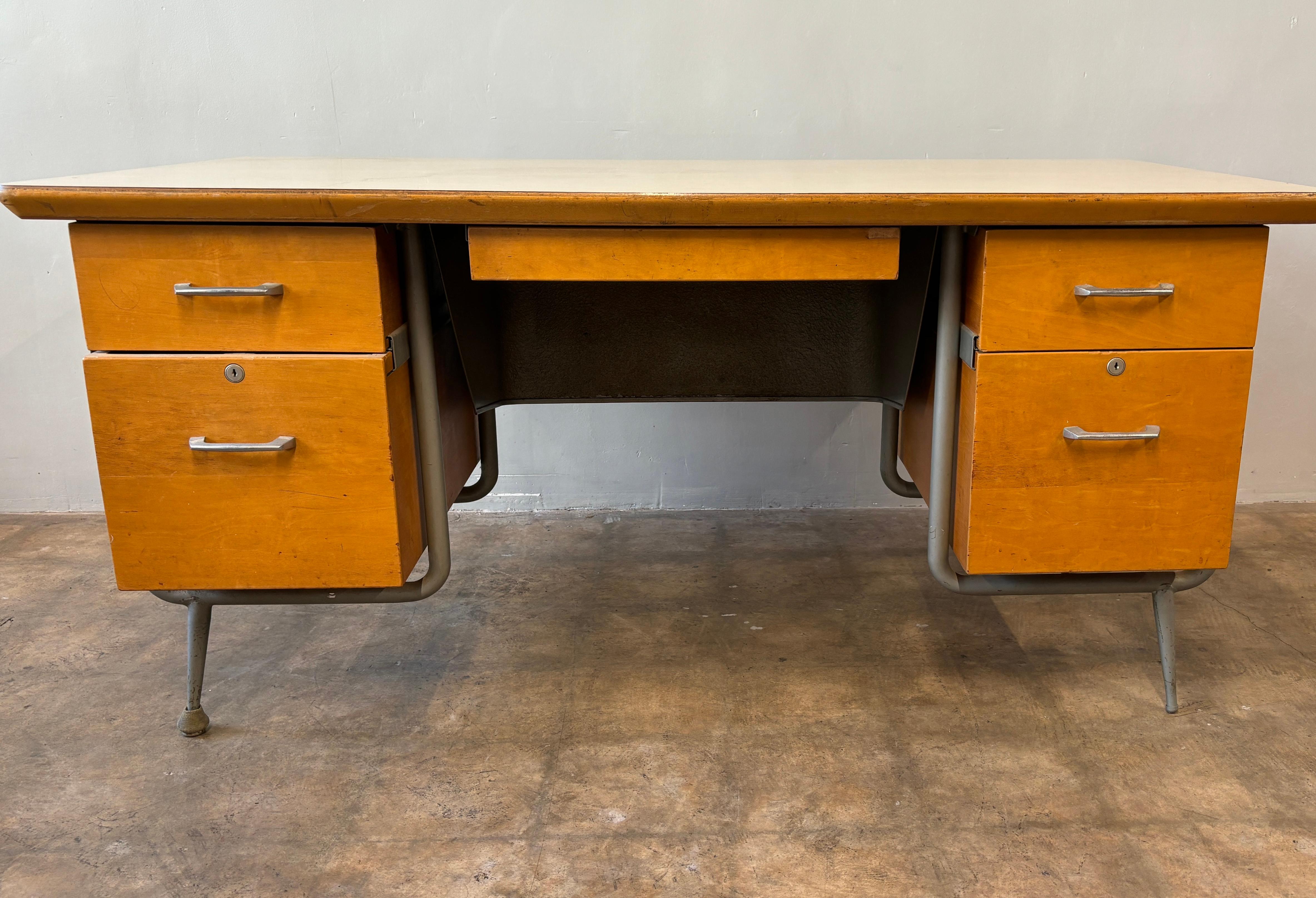 1960s Raymond Loewy Desk for Brunswick For Sale at 1stDibs