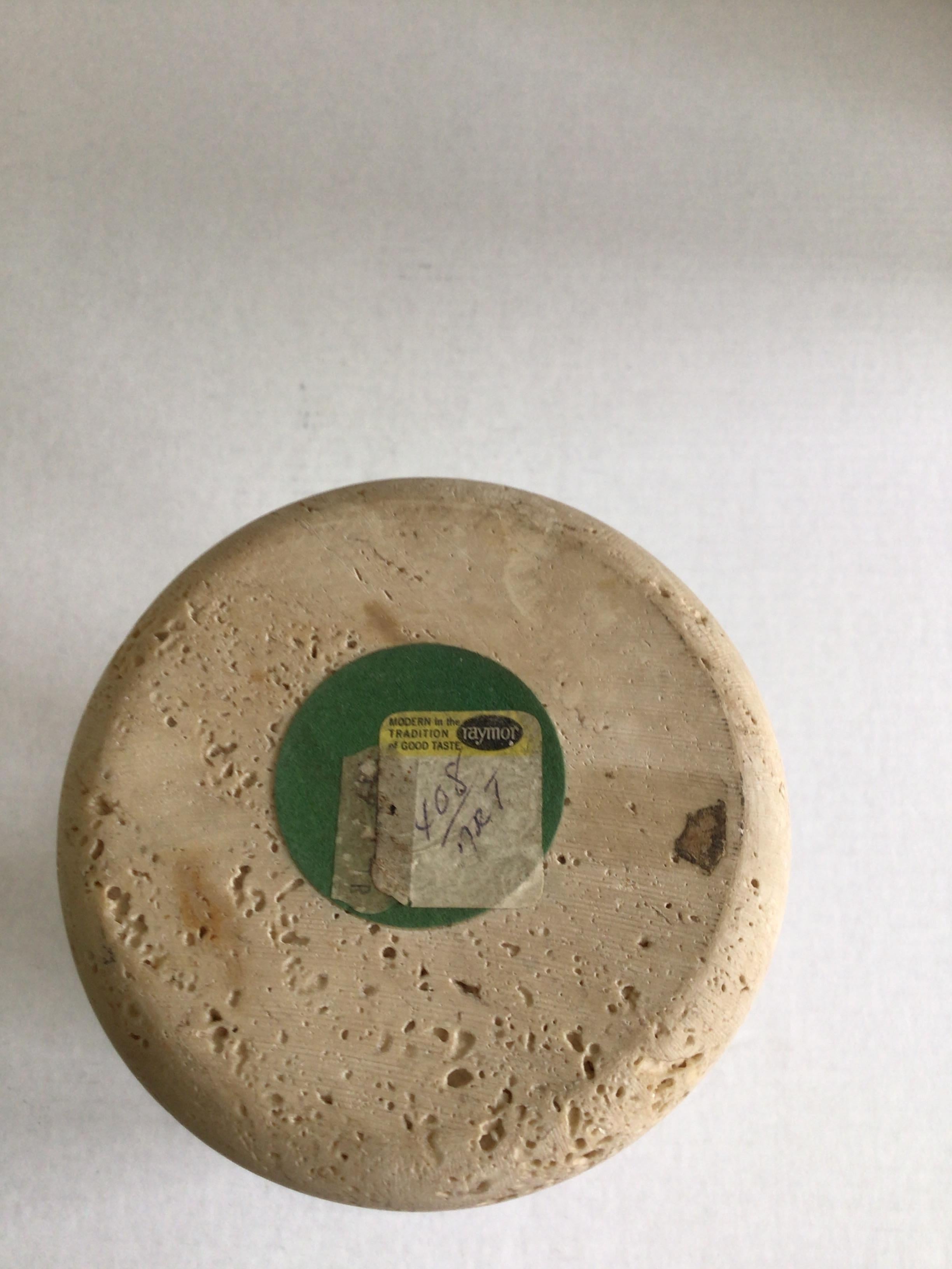 Vaso in pietra di travertino Raymor del 1960 in vendita 2