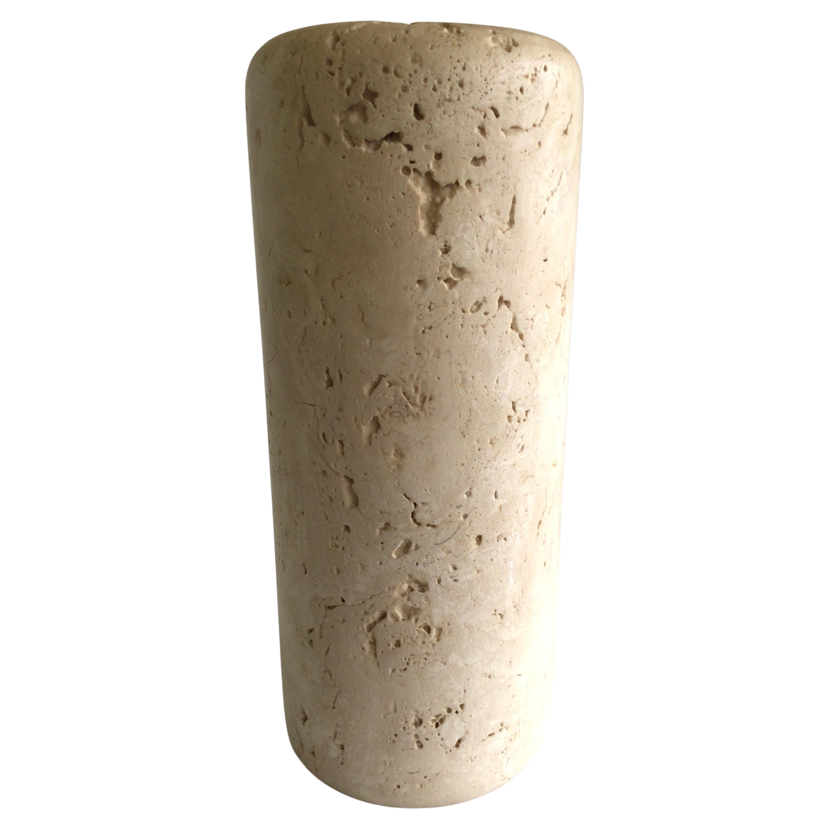 1960er Raymor Vase aus Travertinstein