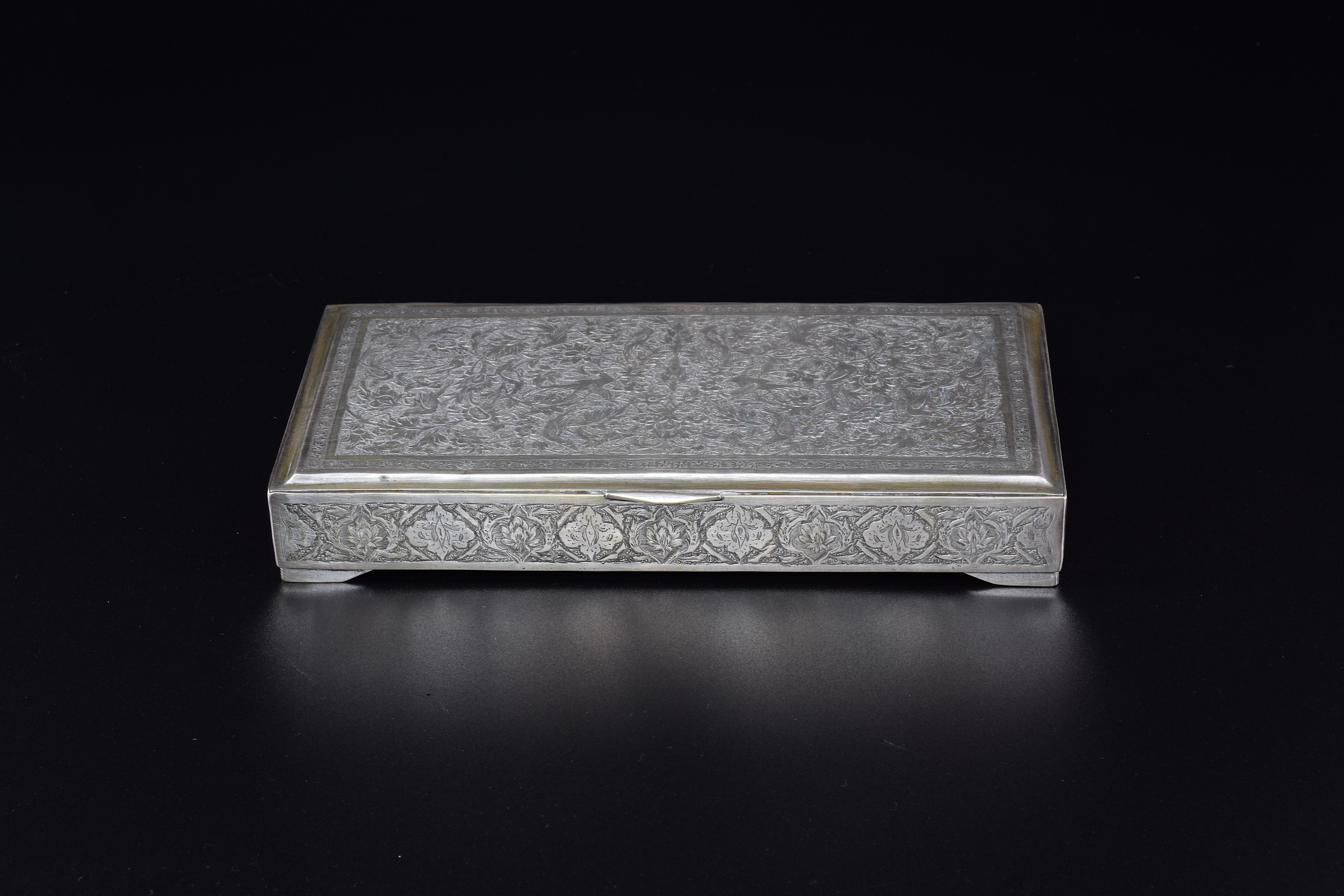 1960s Rectangular Sterling Silver Jewelry Box For Sale 6