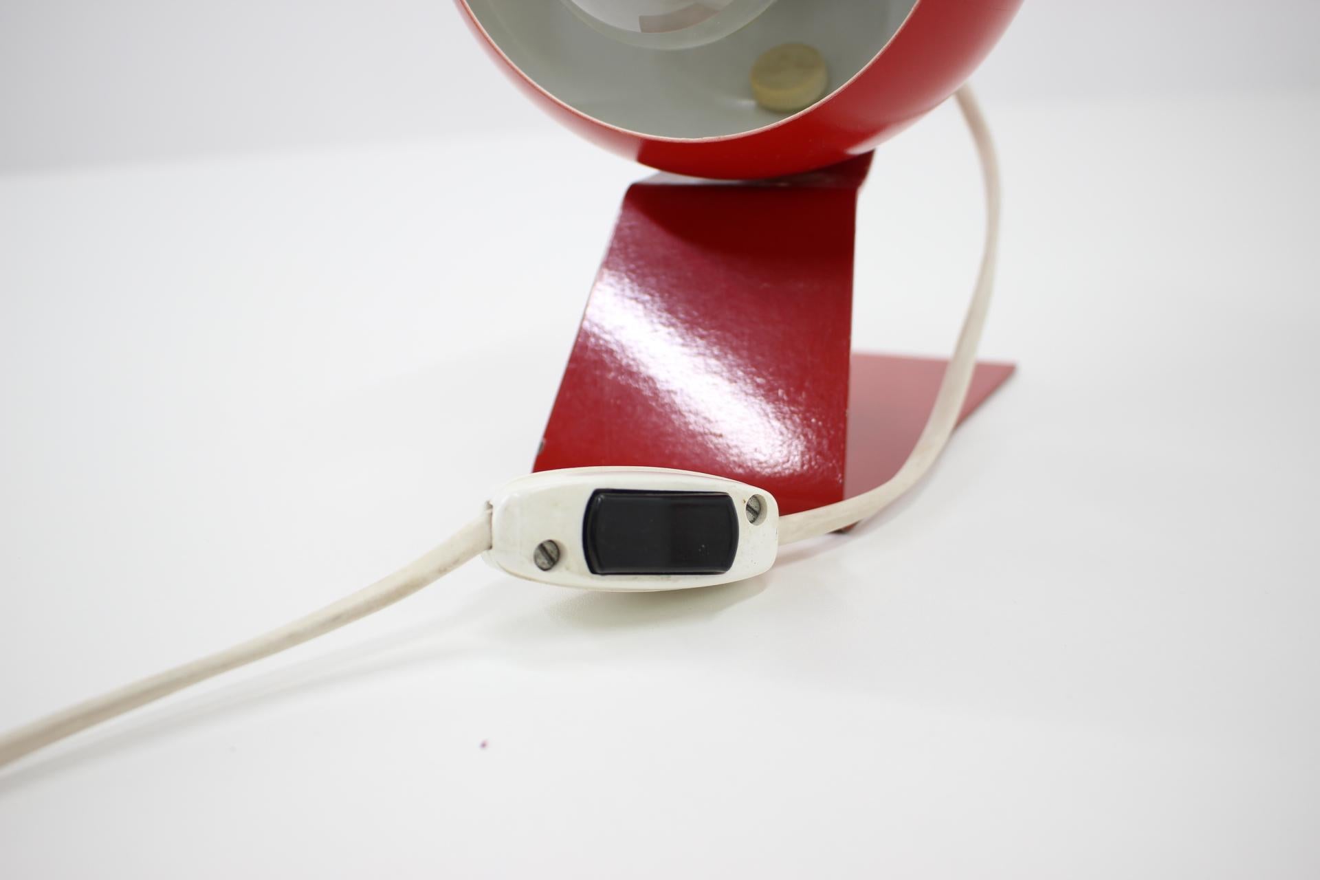 1960s Red Adjustable Table Lamp, Germany For Sale 6