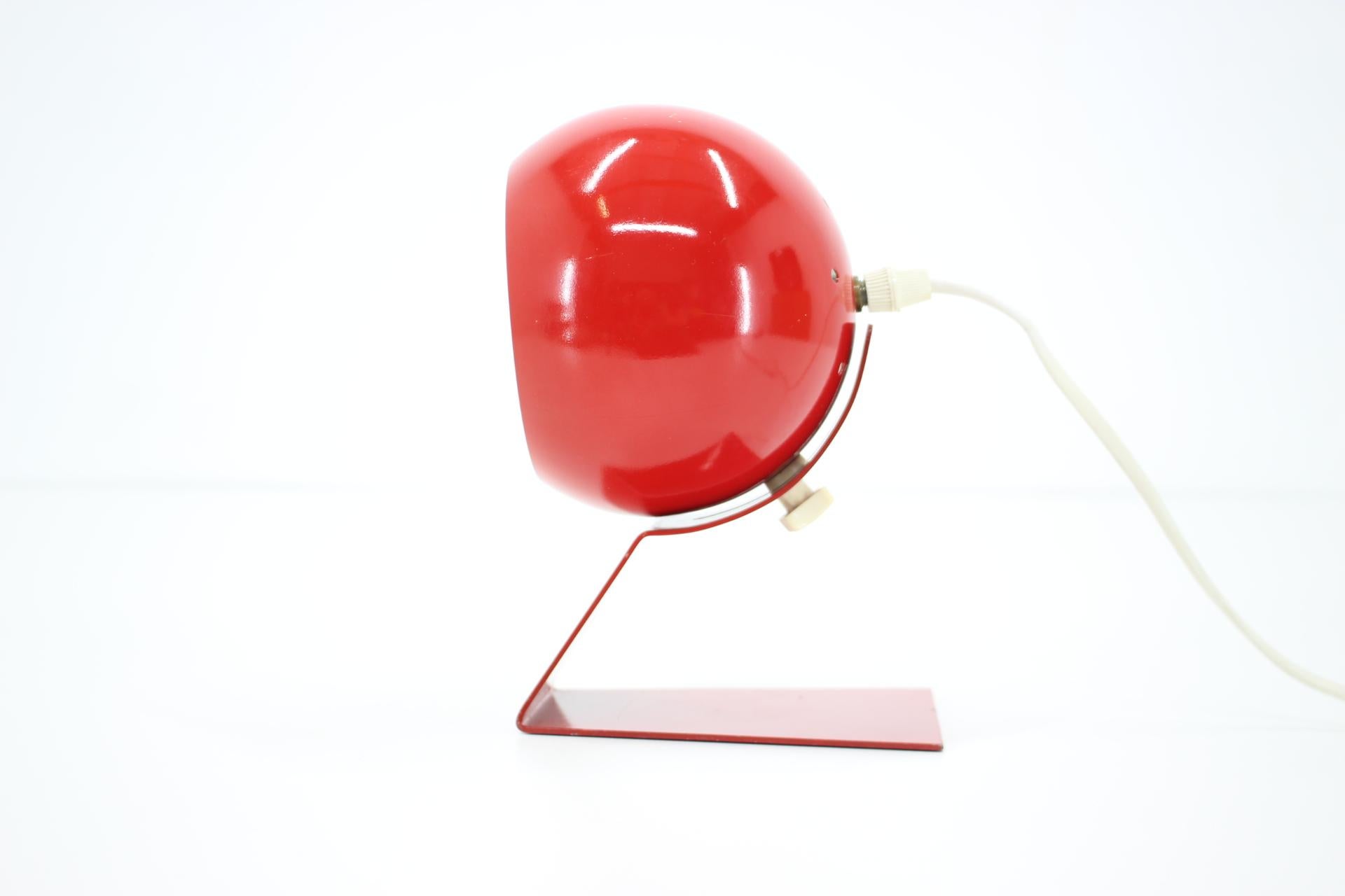 1960s Red Adjustable Table Lamp, Germany For Sale 7