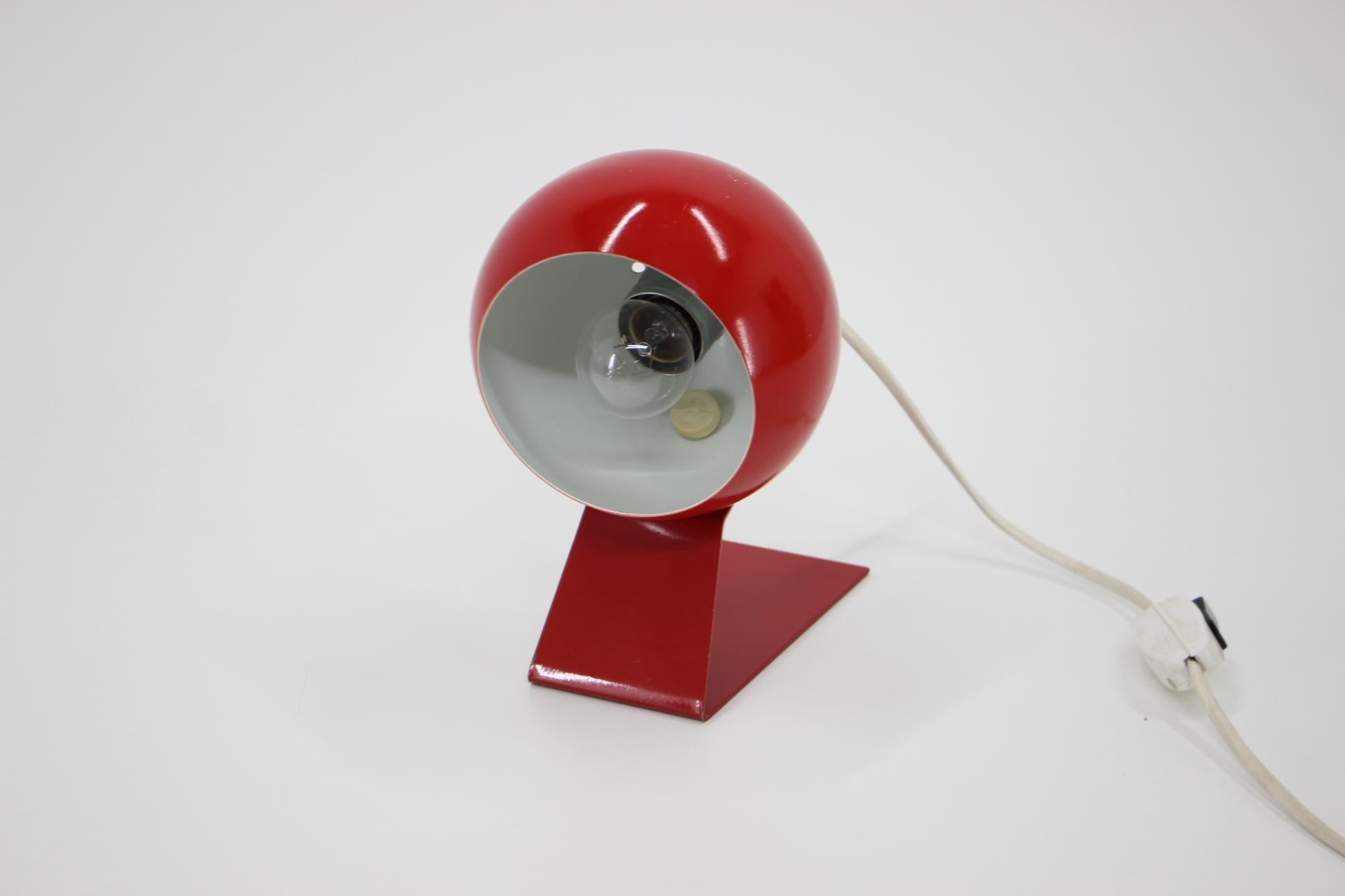 1960s Red Adjustable Table Lamp, Germany For Sale 9